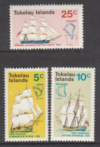 Tokelau 22-24 Sailing Ships MNH VF