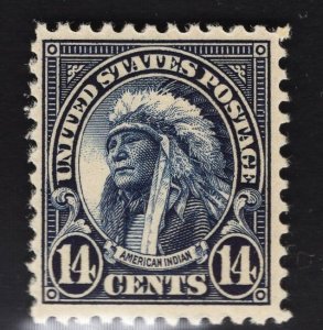 US #565 14c Blue American Indian MINT NH OG SCV $9.50