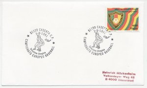 Cover / Postmark Italy 1991 Baseball - European Championships