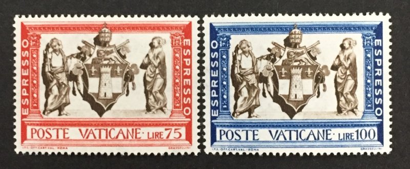 Vatican City 1960 #e15-6, Coat of Arms/Pope John XIII, MNH.