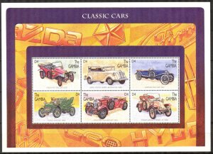 Gambia 1996 Classic Cars Mi. 2358/63 Sheet MNH