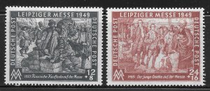 DDR Scott 10NB12-13 Unused HOG - 1949 Leipzig Fall Fair Issue - SCV $3.60