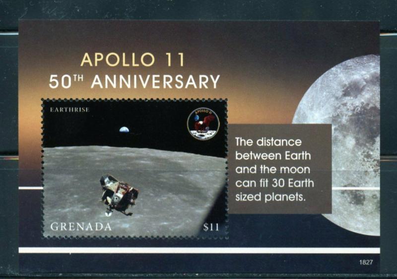 GRENADA 2019 APOLLO 11  50th ANNIVERSARY SOUVENIR  SHEET  MINT NH