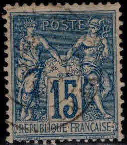 FRANCE Scott 92, Used stamp from 1878