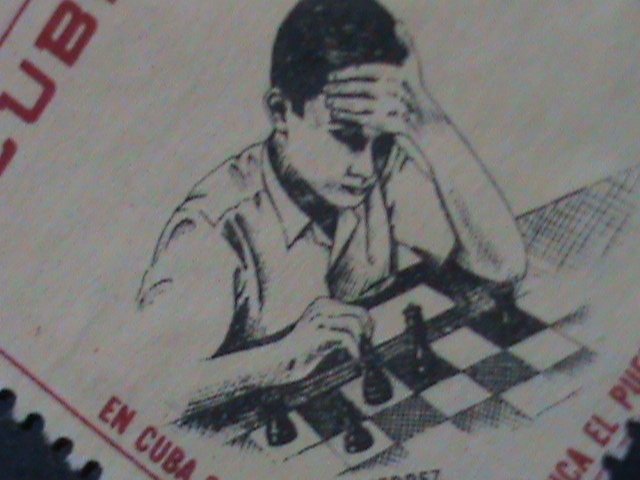 ​CUBA- 1962 SC#741  NATIONAL SPORTS INSTITUTE CHESS GAMES .MINT VF
