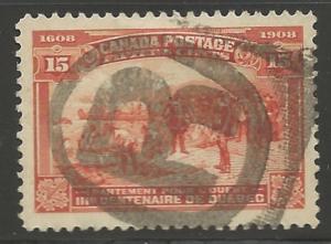 Canada #102 USED XF centering with *R* cancel -- WOW -- No Faults