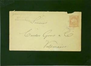 Bolivia 1895 Postal Staionary to Chile / 3 Diff Backstamps - Z2014