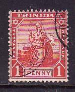 Trinidad-Sc#106- id9-used 1p Britannia-1909-