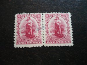 Stamps - New Zealand - Scott# 99 - Used Pair of Stamps