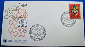 UNITED NATIONS 1972  -  SCOTT #Geneva 27 -  ECE FDC  (ggz20)