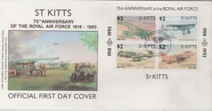 ST KITTS  ROYAL AIR FORCE M/S 1993   FDC