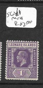 LEEWARD ISLANDS  (PP0105B) KGV  1D  SG 61  MNH