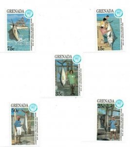 Grenada - 1993 - Billfish - Set Of 5 Stamps - MNH