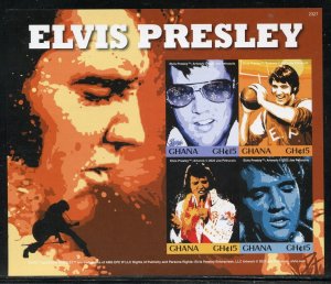 NEVER BEFORE OFFERED GHANA 2023 ELVIS PRESLEY IMPERF SHEET MINT NEVER HINGED