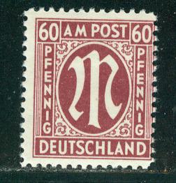 Germany AM Post Scott # 3N18, mint nh, variation