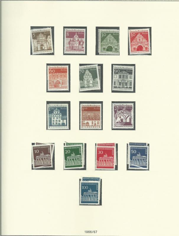 1961-1985 Berlin Red Hingless Stamp Album With Unused Never Hinged Stamps