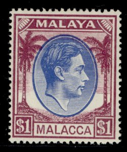 MALAYSIA - Malacca GVI SG15, $1 blue & purple, LH MINT. Cat £21.