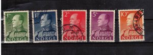 NORWAY Scott 370-374 Used