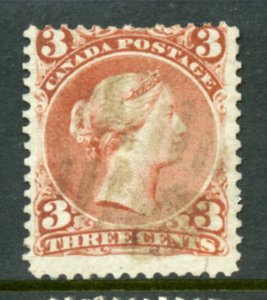 Canada scott 25 Queen Victoria 3 Cents Orange Used