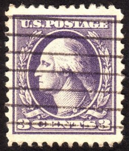 1918, US 3c, Washington, Used, Well centered, Sc 530