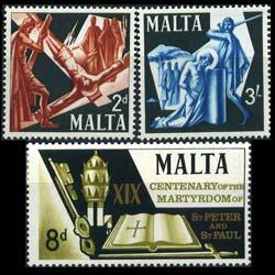 MALTA 1967 - Scott# 364-6 Martyrdom Set of 3 NH