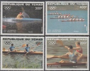 CHAD Sc# 271-4 CPL MNH SET of 4 for 1984 LOS ANGELES SUMMER OLYMPICS