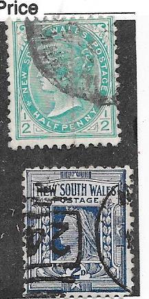 New South Wales #102 & 103 Queen Victoria (U) CV$1.90
