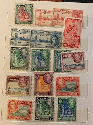 STAMP STATION PERTH St Vincent Collection in Album 170+ stamps Mint/Hinged