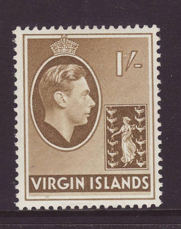 1942 Br Virgin Is 1/- Ordinary Paper Mint SG117a