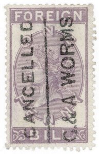 (I.B) QV Revenue : Foreign Bill 1d (1871) G&A Worms pre-cancel