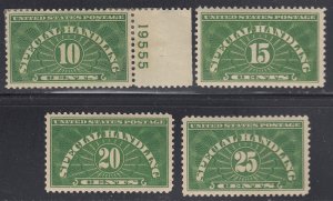 United States #QE1-QE4 Mint Special Handling Stamps