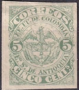 Colombia Antioquia #13 Unused  CV $17.50 (A19770)