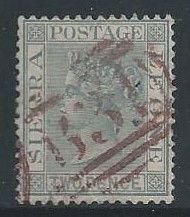 Sierra Leone #26 Used 2p Queen Victoria Wmk. 2 - Slate