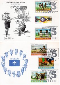 Lesotho 1982 Sc 357-61 FDC Max Cards (2)