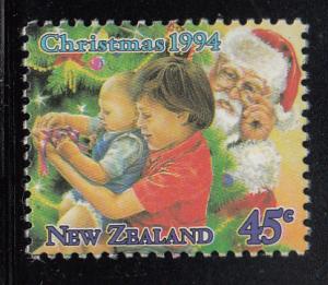 New Zealand 1994 MNH #1243 45c Christmas Children, tree Santa Booklet stamp