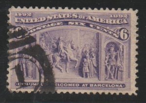 U.S. Scott #235 Columbian Stamp - Used Single