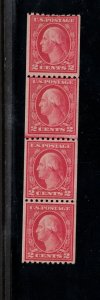 USA #488 Mint Fine - Very Fine Never Hinged Joint Line Strip Of Four Type III