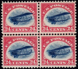 U.S.  C3 VF NH Centerline Blk/4, SLOW PLANE (32524)