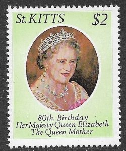 ST KITTS 1980 Queen Mother 80th Birthday Issue Sc 44 MNH