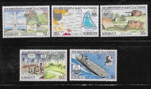 Kiribati 1983 Battle of Tarawa 40th anniv Sc 431-435 MNH A2608