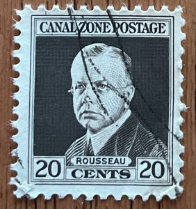 Canal Zone #112 Used Single Rear Adm Harry Harwood Rousseau SCV $.25 L48