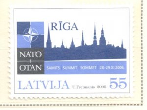 Latvia Sc 663 2006 NATO Summit stamp  mint NH