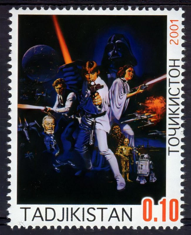 Tajikistan 2001  STAR WARS (1) Perforated MNH