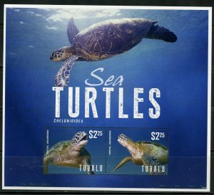 TUVALU SEA TURTLES SOUVENIR SHEET MINT NH