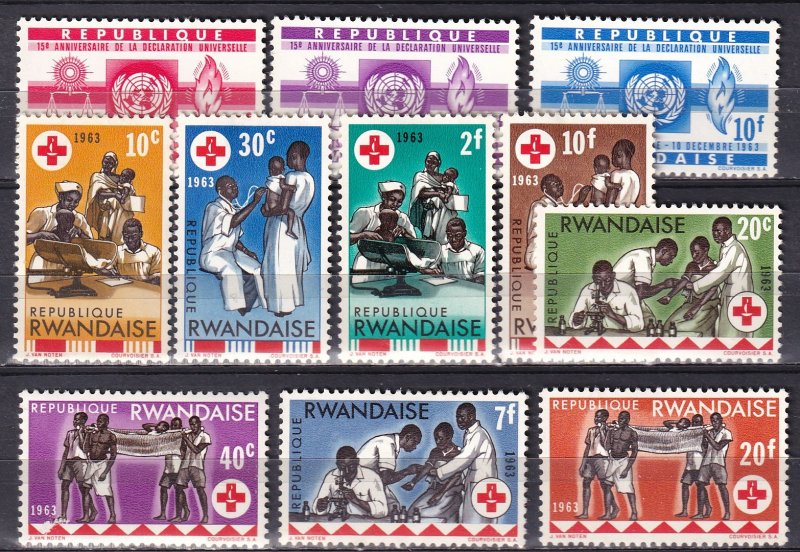 Rwanda #41-51 MNH CV $4.40 (Z9449)