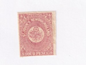 NEWFOUNDLAND # 17 VF-MLH 2p IMPERF CAT VALUE $200 (MM7788)