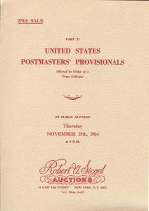 Siegel: Sale # 278  -  US Postmasters Provisionals, Part ...