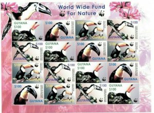 Guyana - 2003 - Toucan WWF - Sheet Of 16 stamps - MNH