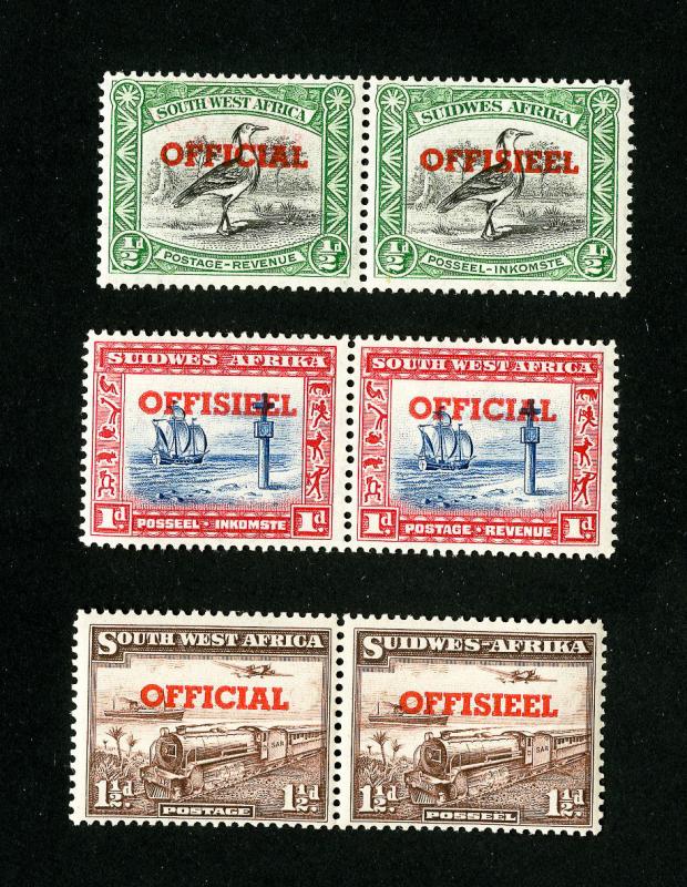 South West Africa Stamps # O23-5 VF OG LH Set of 3 Scott Value $46.00