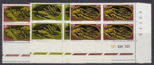 South Africa, Scott 392-394, MNH blocks of four